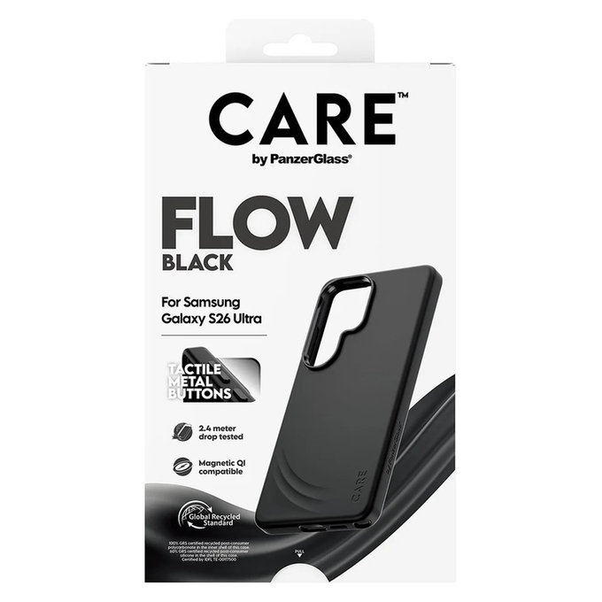 Ovitek FLOW s QI za Samsung Galaxy S26 Ultra, Črna, PanzerGlass