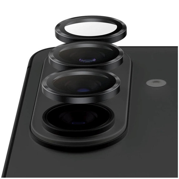 Zaščita objektiva Hoops Ceramic II za Samsung S26/S26+, Črna, PanzerGlass
