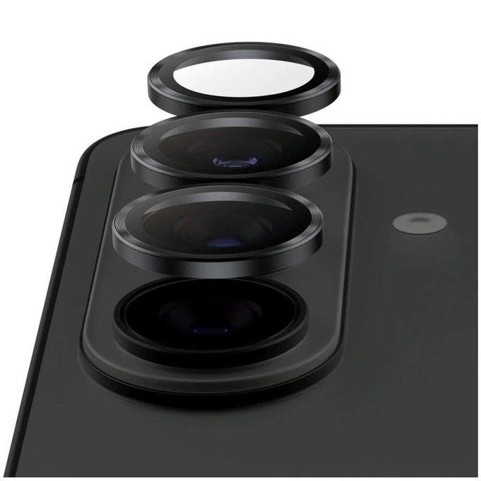 Zaščita objektiva Hoops Ceramic II za Samsung S26/S26+, Črna, PanzerGlass