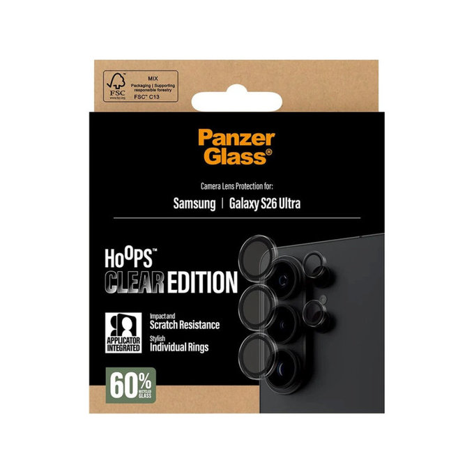 Zaščita objektiva Hoops za Samsung S26 Ultra, Transparent, PanzerGlass