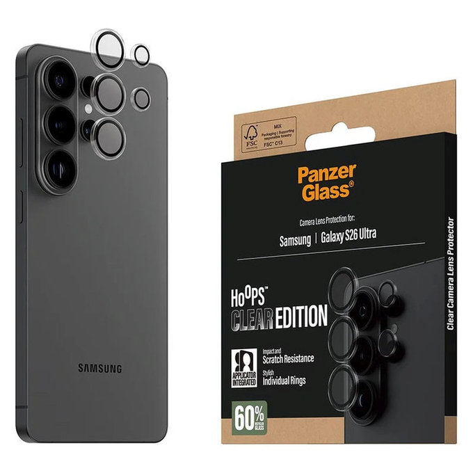 Zaščita objektiva Hoops za Samsung S26 Ultra, Transparent, PanzerGlass