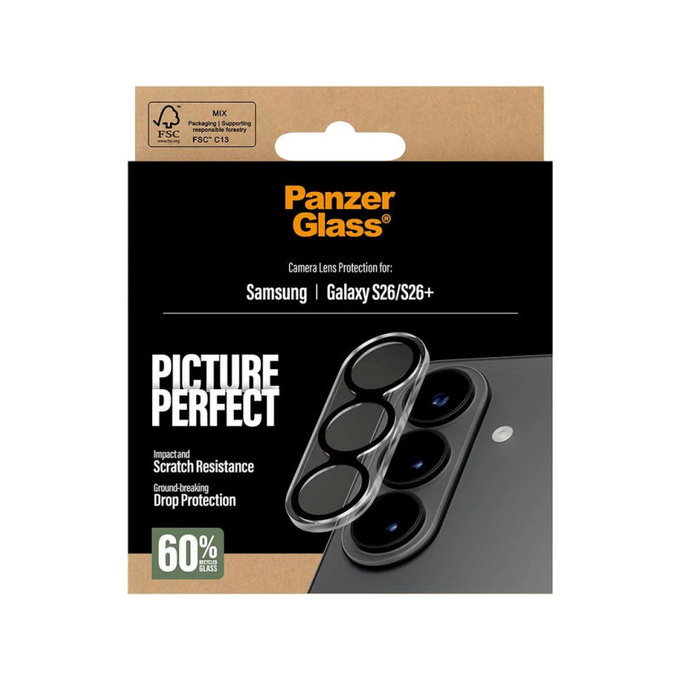 Zaščita objektiva PicturePerfect za Samsung S26/S26+, Črna, PanzerGlass