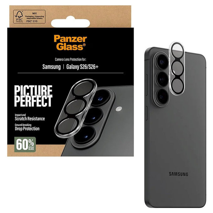 Zaščita objektiva PicturePerfect za Samsung S26/S26+, Črna, PanzerGlass