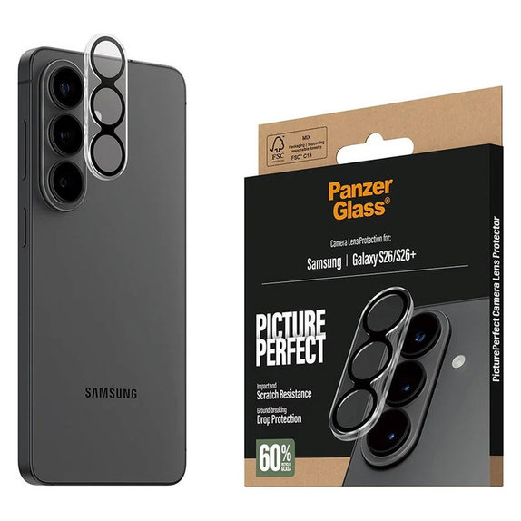 Zaščita objektiva PicturePerfect za Samsung S26/S26+, Črna, PanzerGlass