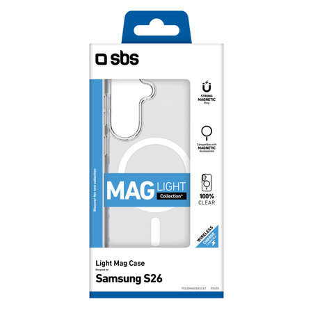 SBS - Ovitek Light Mag za Samsung Galaxy S26, prozoren