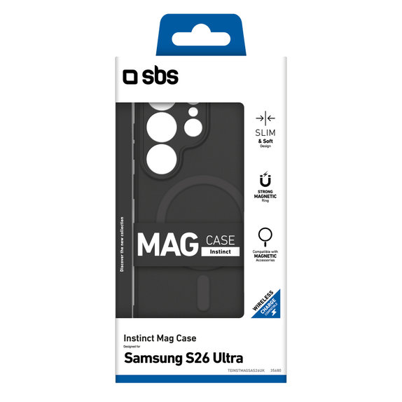 SBS - Ovitek Instinct Mag za Samsung Galaxy S26 Ultra, črna