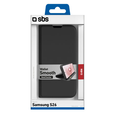 SBS - Etui Book Wallet Smooth za Samsung Galaxy S26, črna