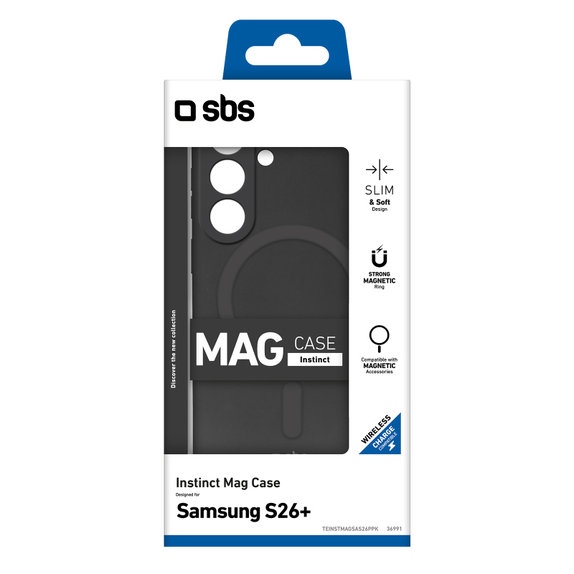 SBS - Ovitek Instinct Mag za Samsung Galaxy S26+, črna