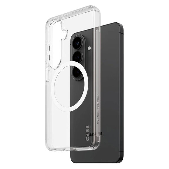 Ovitek Urban Explorer z belim QI za Samsung Galaxy S26, Prozorna, PanzerGlass
