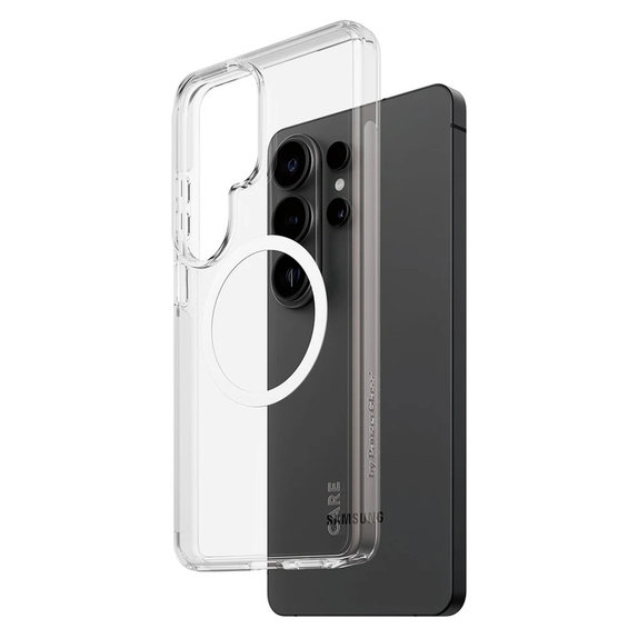 Ovitek Urban Explorer z belim QI za Samsung Galaxy S26 Ultra, Prozorna, PanzerGlass
