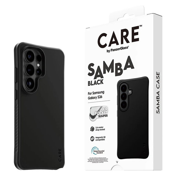 Ovitek Samba s QI za Samsung Galaxy S26 Ultra, Črna, PanzerGlass