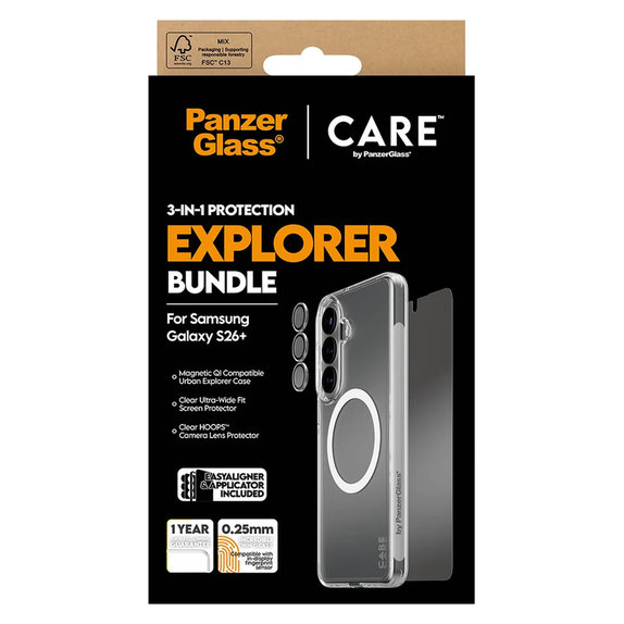 Bundle Explorer 3v1 za Samsung Galaxy S26+, PanzerGlass