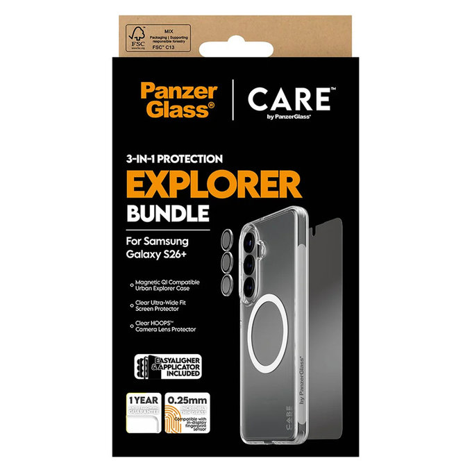 Bundle Explorer 3v1 za Samsung Galaxy S26+, PanzerGlass