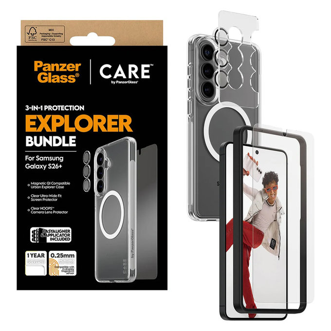 Bundle Explorer 3v1 za Samsung Galaxy S26+, PanzerGlass