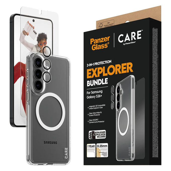 Bundle Explorer 3v1 za Samsung Galaxy S26+, PanzerGlass