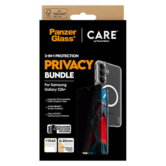 Bundle Privacy 3v1 za Samsung Galaxy S26+, PanzerGlass