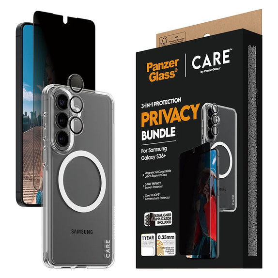 Bundle Privacy 3v1 za Samsung Galaxy S26+, PanzerGlass