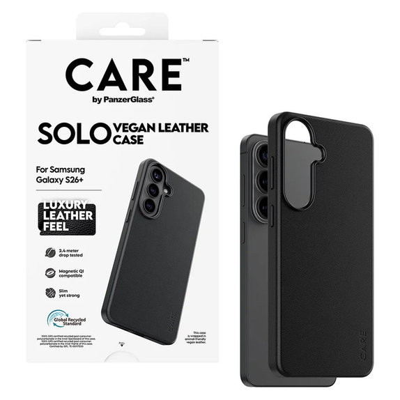 Ovitek Solo za Samsung Galaxy S26+, Črna, PanzerGlass