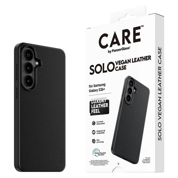 Ovitek Solo za Samsung Galaxy S26+, Črna, PanzerGlass