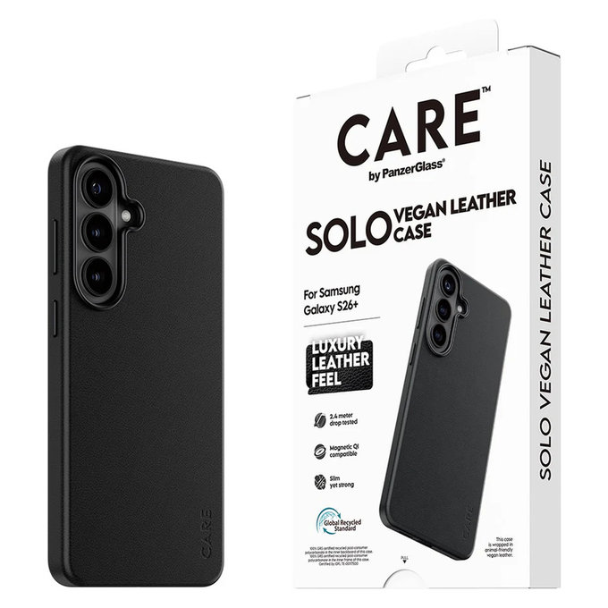 Ovitek Solo za Samsung Galaxy S26+, Črna, PanzerGlass