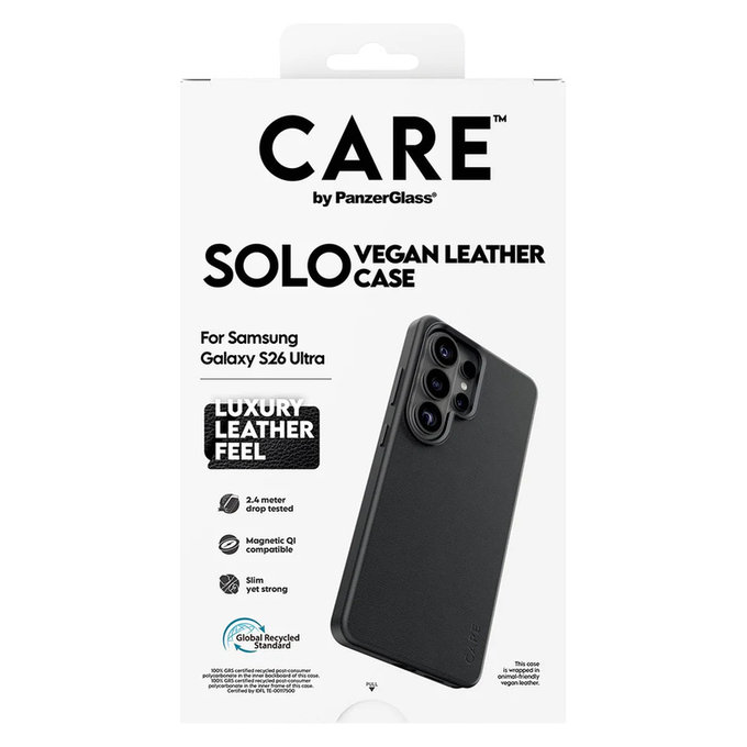 Ovitek Solo za Samsung Galaxy S26 Ultra, Črna, PanzerGlass