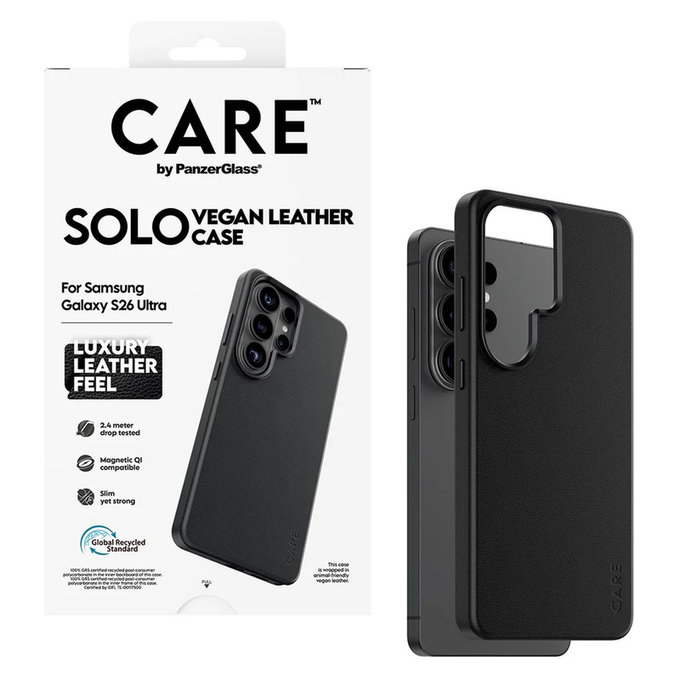 Ovitek Solo za Samsung Galaxy S26 Ultra, Črna, PanzerGlass