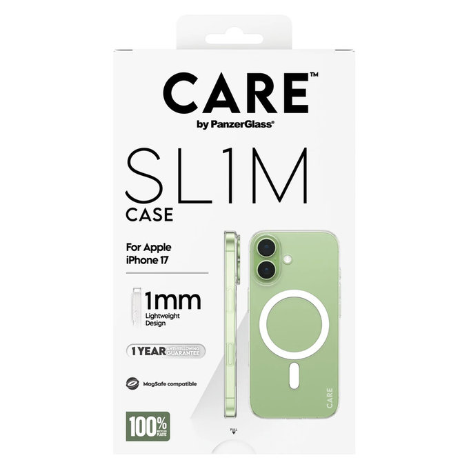 Ovitek SL1M za iPhone 17, Prozorna, PanzerGlass