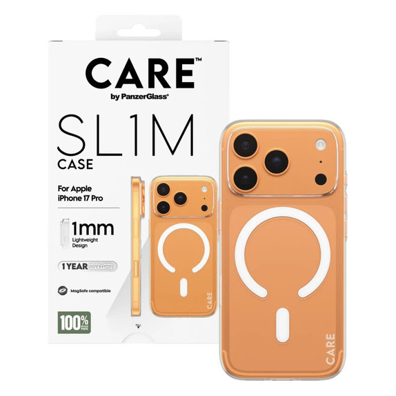Ovitek SL1M za iPhone 17 Pro, transparent, CARE