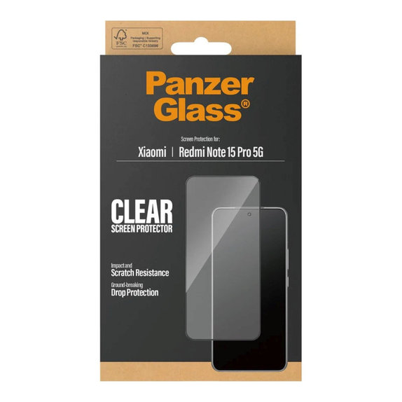 UWF kaljeno steklo za Xiaomi Redmi Note 15 Pro 5G, Črna, PanzerGlass