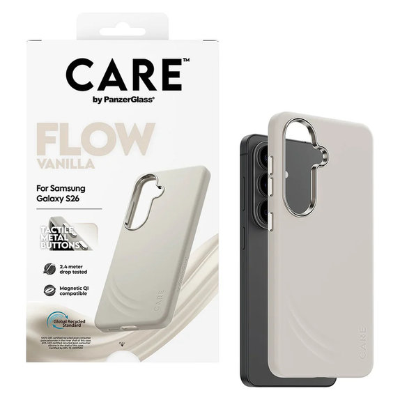 Ovitek FLOW s QI za Samsung Galaxy S26, Vanilla, PanzerGlass