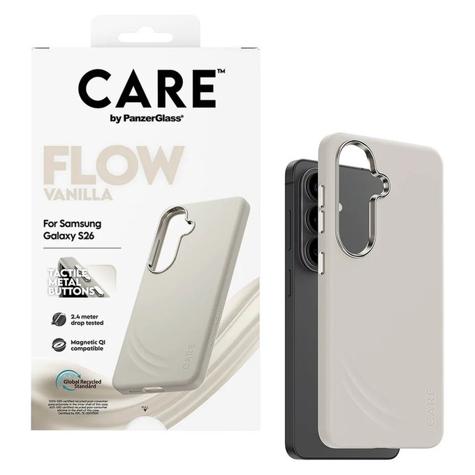Ovitek FLOW s QI za Samsung Galaxy S26, Vanilla, PanzerGlass