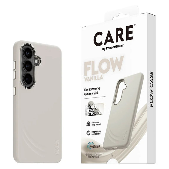 Ovitek FLOW s QI za Samsung Galaxy S26, Vanilla, PanzerGlass
