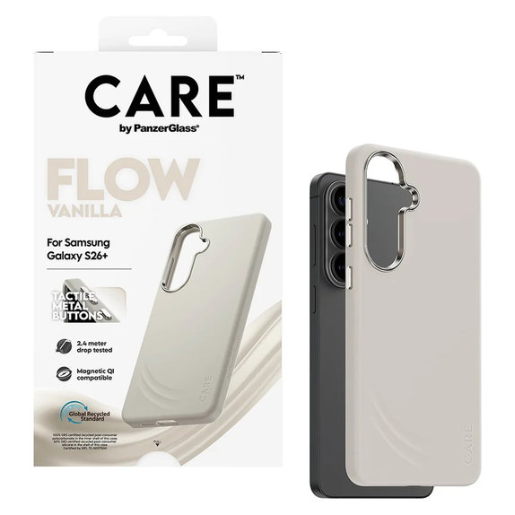 Ovitek FLOW s QI za Samsung Galaxy S26+, Vanilla, PanzerGlass