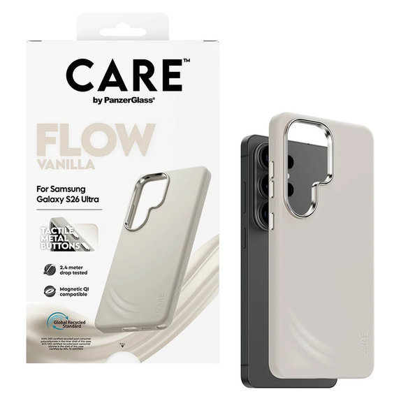Ovitek FLOW s QI za Samsung Galaxy S26 Ultra, Vanilla, PanzerGlass