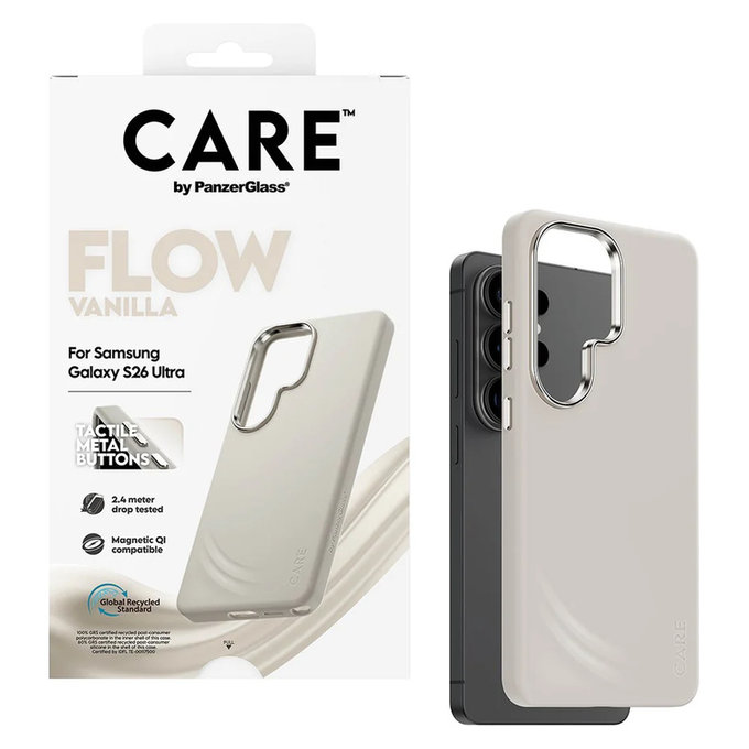 Ovitek FLOW s QI za Samsung Galaxy S26 Ultra, Vanilla, PanzerGlass