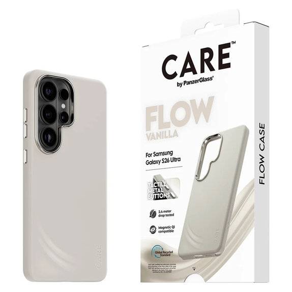 Ovitek FLOW s QI za Samsung Galaxy S26 Ultra, Vanilla, PanzerGlass