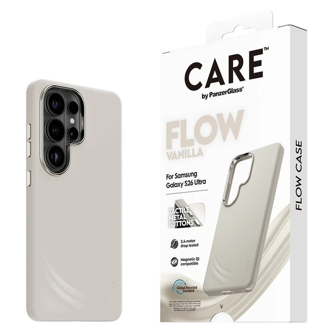 Ovitek FLOW s QI za Samsung Galaxy S26 Ultra, Vanilla, PanzerGlass