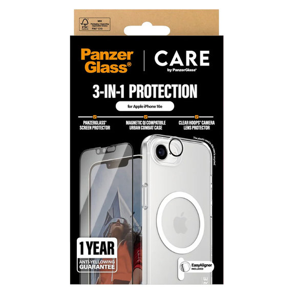 Bundle 3v1 za iPhone 17e/16e, PanzerGlass