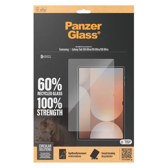 Kaljeno steklo UWF za Samsung Galaxy Tab S8 Ultra/S9 Ultra/S10 Ultra, Prozorna, PanzerGlass