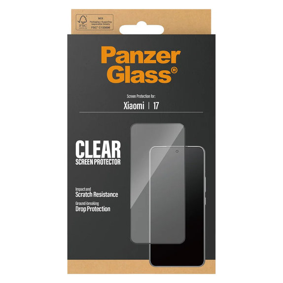 Kaljeno steklo UWF za Xiaomi 17, Črna, PanzerGlass