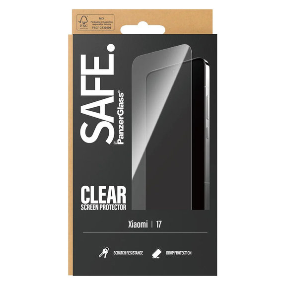 Kaljeno steklo UWF za Xiaomi 17, Črna, SAFE by PanzerGlass