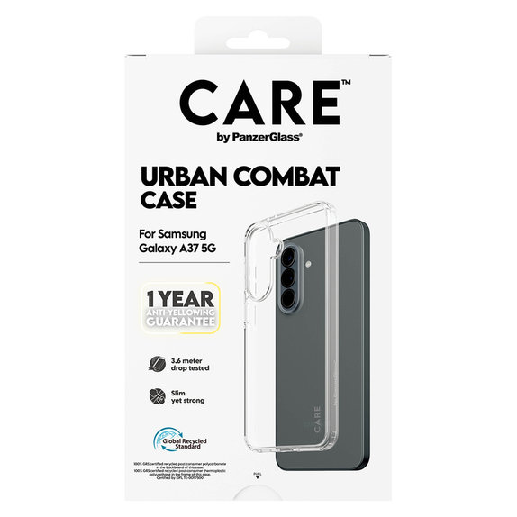 Ovitek Urban Combat za Samsung Galaxy A37, Prozorna, PanzerGlass