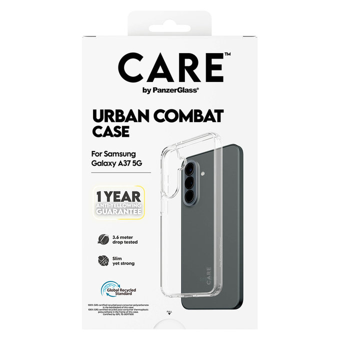 Ovitek Urban Combat za Samsung Galaxy A37, Prozorna, PanzerGlass