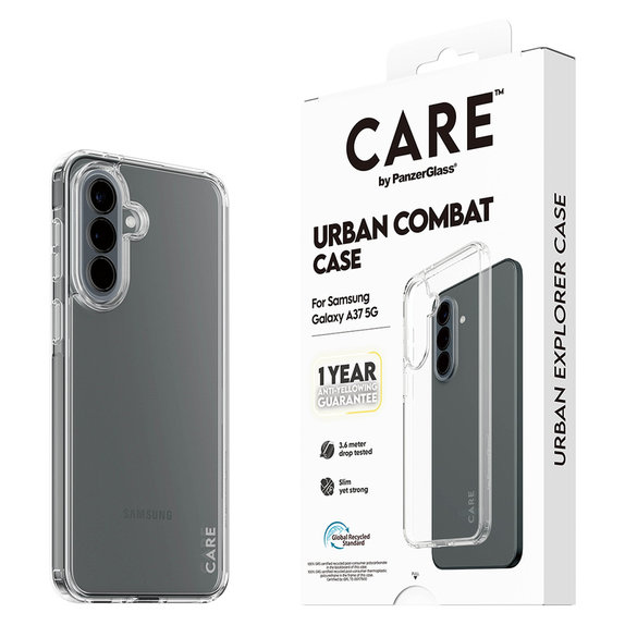Ovitek Urban Combat za Samsung Galaxy A37, Prozorna, PanzerGlass