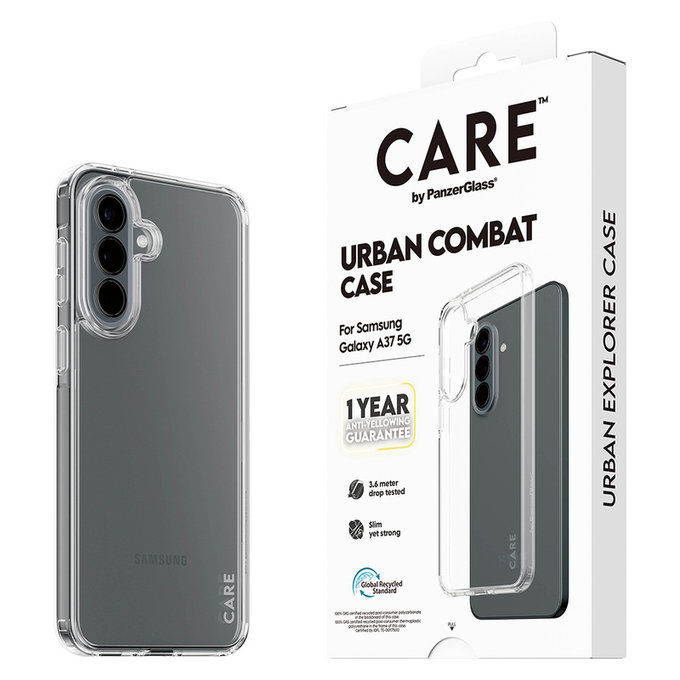 Ovitek Urban Combat za Samsung Galaxy A37, Prozorna, PanzerGlass
