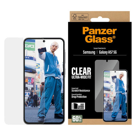 PanzerGlass - UWF kaljeno steklo z aplikatorjem za Samsung Galaxy A57, prozorno
