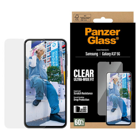 PanzerGlass - UWF kaljeno steklo z aplikatorjem za Samsung Galaxy A37, prozorno