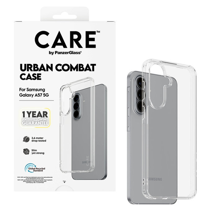 Ovitek Urban Combat za Samsung Galaxy A57, Prozorna, PanzerGlass
