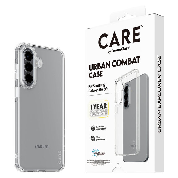 Ovitek Urban Combat za Samsung Galaxy A57, Prozorna, PanzerGlass