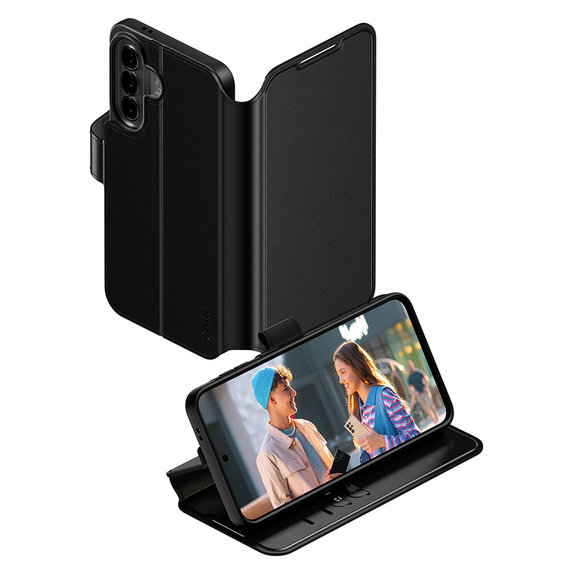Ovitek Wallet Kickstand za Samsung Galaxy A57, Črna, PanzerGlass